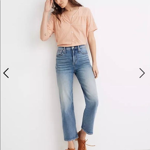 Madewell Denim - MADEWELL Slim Wide Leg Crop Jeans